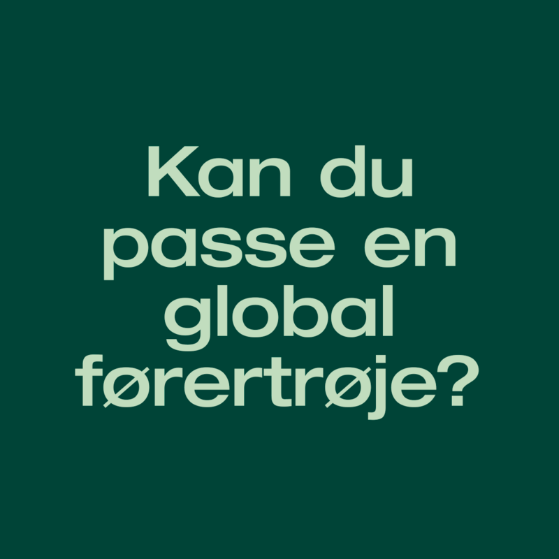 Kan du passe en global førertrøje?