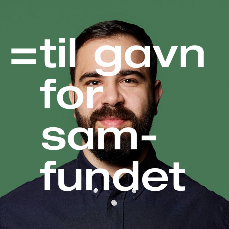Billede af medarbejder med teksten: Til gavn for samfundet